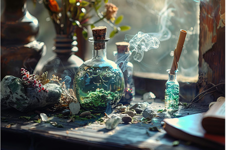 Alchemist experimenting with magical, a Nature Photo by Ylivdesign