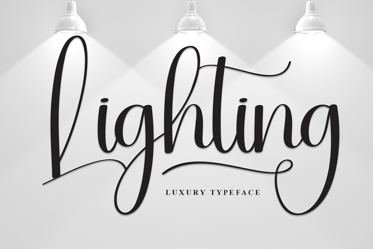 Lighting | Script Font, a Handwritten Font by Scratchones (Photo 1 of 9)