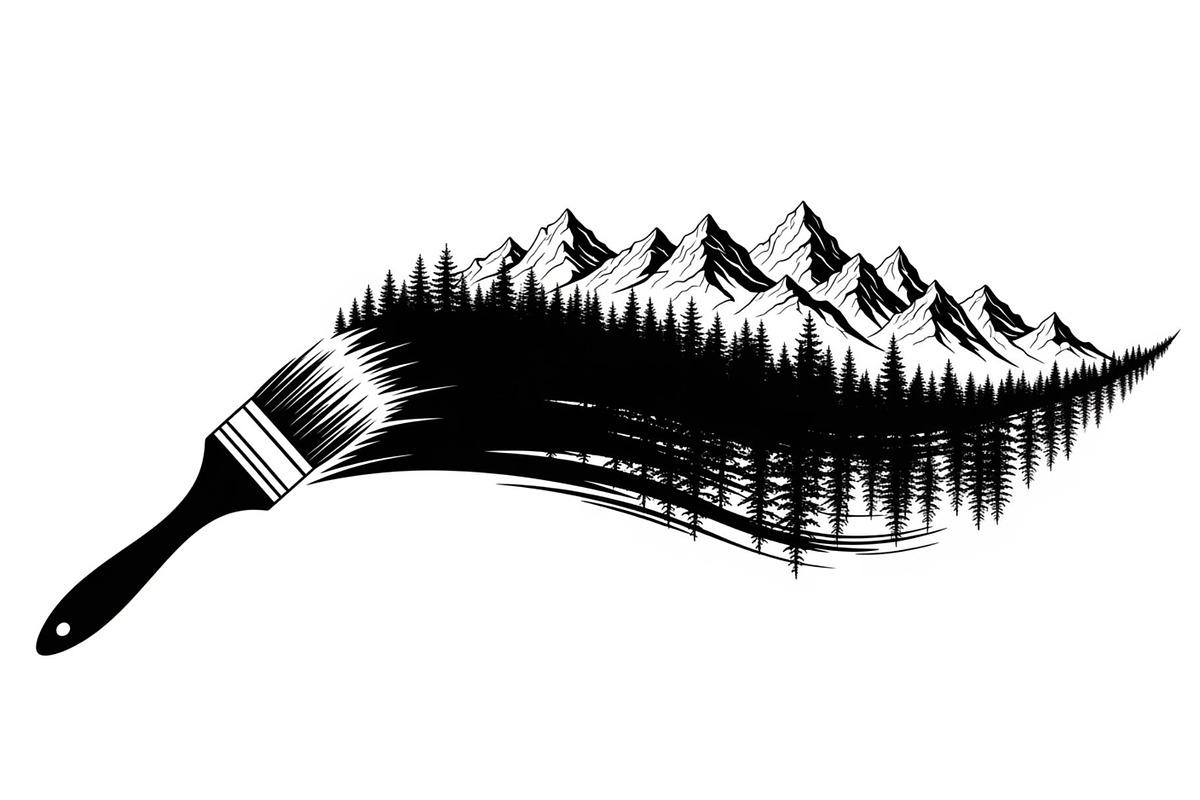 Nature Landscape Paintbrush Design B, an Illustration by Designs_River (Photo 15 of 31)
