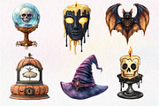 Victorian Halloween Clipart PNG, an Illustration by Dream Creation (Thumbnail 5 of 7)
