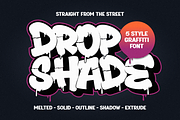 Drop Shade - Layered Melt Graffiti, a Font by figuree studio (Thumbnail 1 of 10)