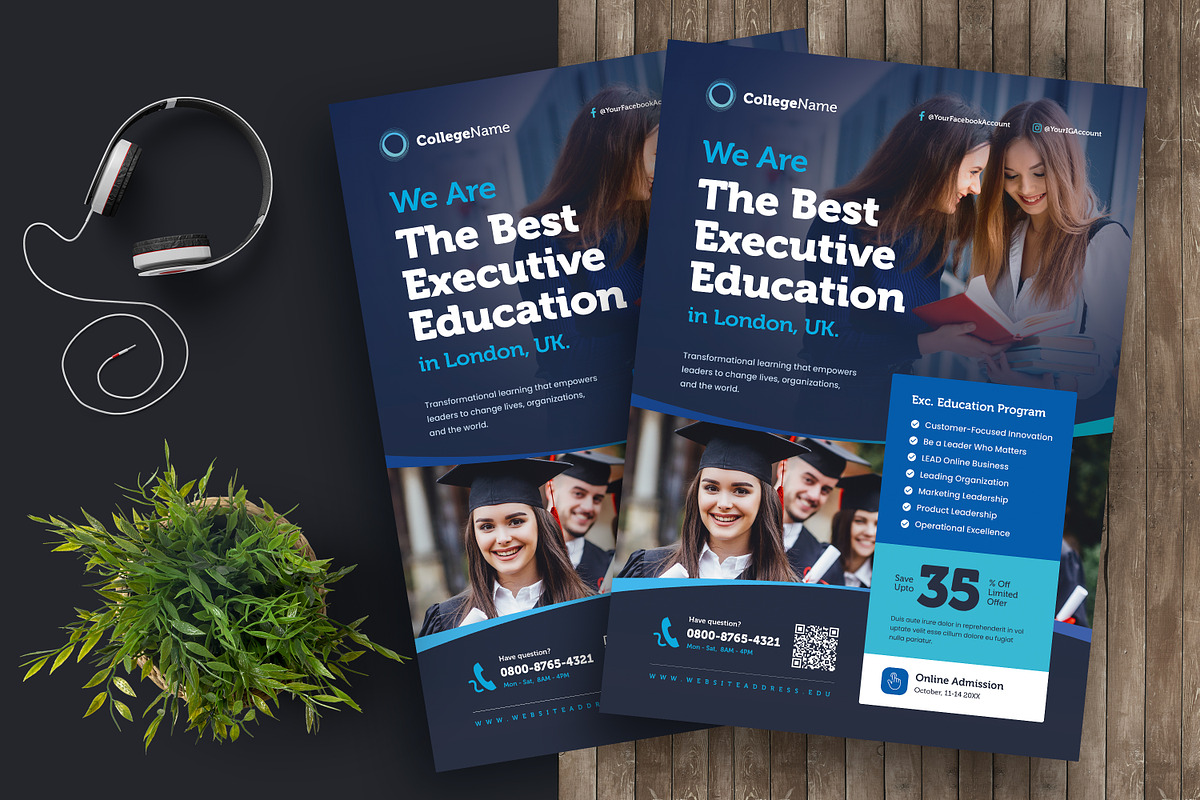 Education Flyer Template, a Flyer Template by Boostock