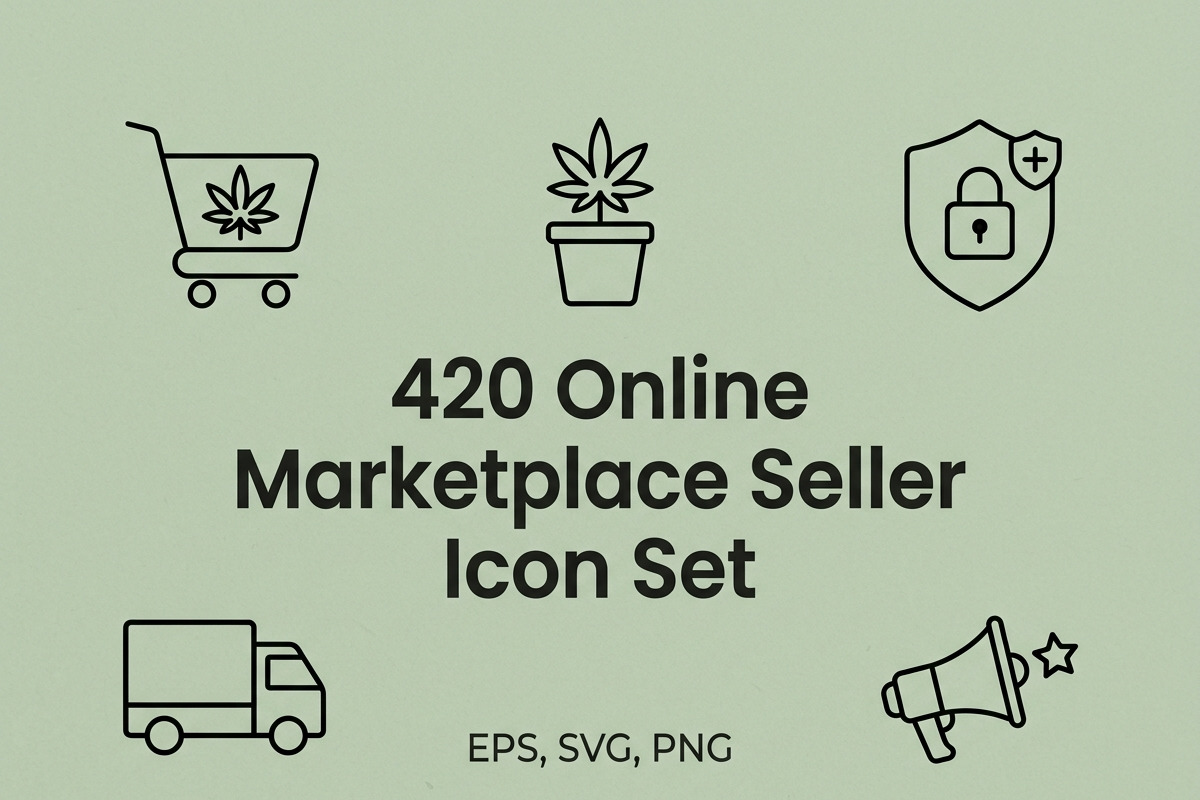 Online Marketplace Seller Icon Set, an Outline Icon by adenpinkstore (Photo 1 of 8)