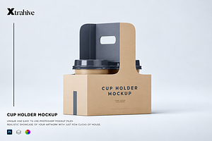 Coffee Cup Holder Mockup, a Cups & Container Mockup by Xtrahive