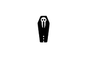 Coffin Skull Silhouette Vector, an Object Illustration by Vectorium Studio (Thumbnail 1 of 4)
