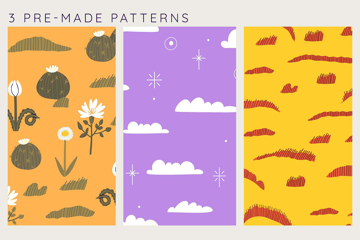 DESERT: clipart, cards, patterns, a Seasonal Illustration by Elliko shop (Photo 9 of 13)