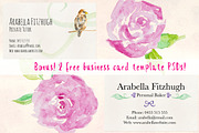 Watercolor Animal and Flowers Bundle, an Animal Illustration by Violet LeBeaux (Thumbnail 5 of 5)