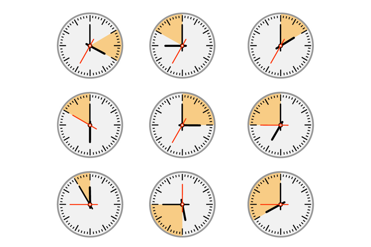 Sticker icons time objects, an Object Graphic by AlexZeL