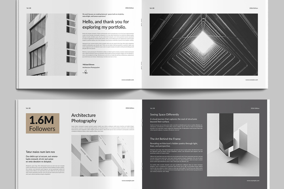 Modern Architecture Portfolio Layout, a Stationery Template by MightyDesign (Photo 3 of 8)