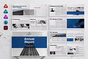 Annual Report Template Landscape, a Brochure Template by DesignCrest (Thumbnail 1 of 13)