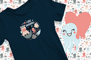Mermaid-unicorn clipart and patterns, an Animal Illustration by rosypatterns (Thumbnail 4 of 8)