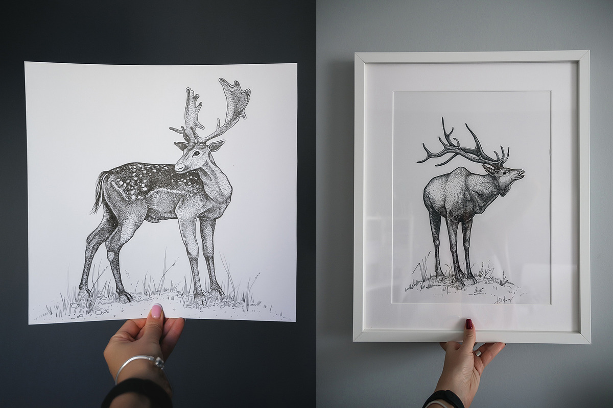 Deers, an Illustration by YuliaBiser (Photo 2 of 4)