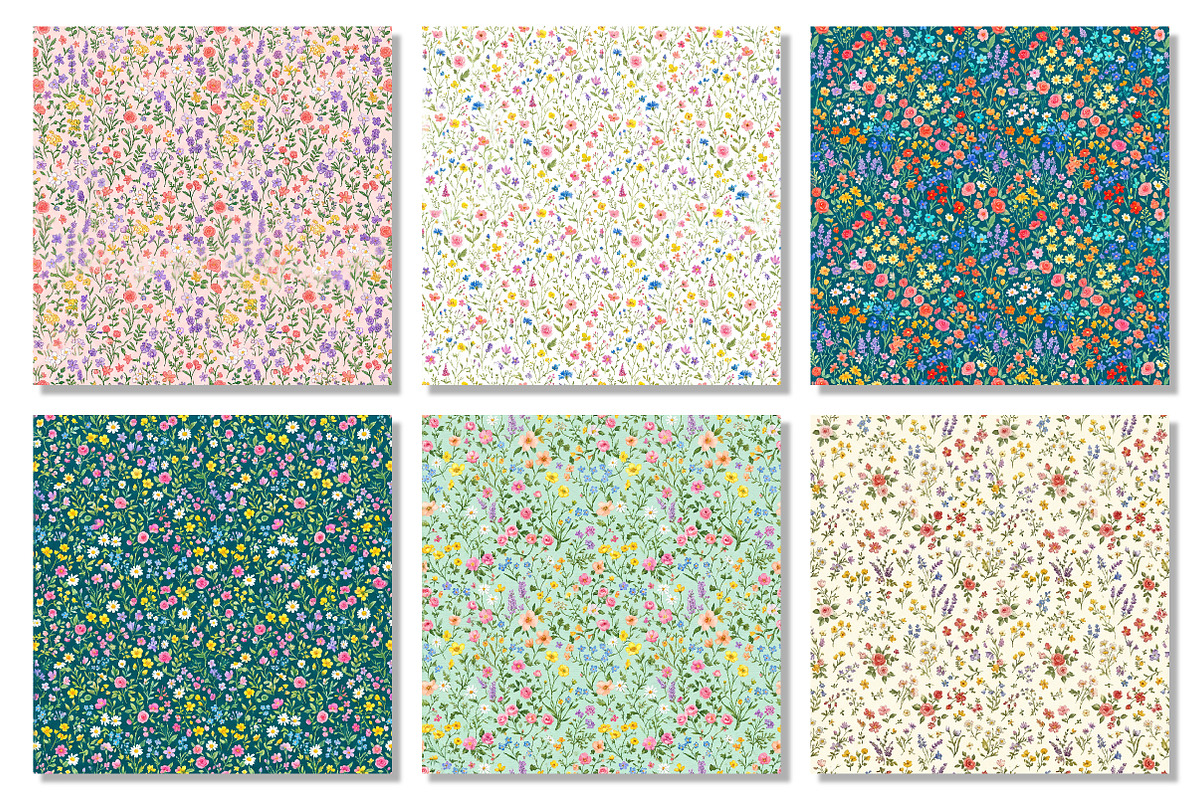 Seamless Ditsy Floral Pattern, a Texture Graphic by Dream Creation (Photo 3 of 6)