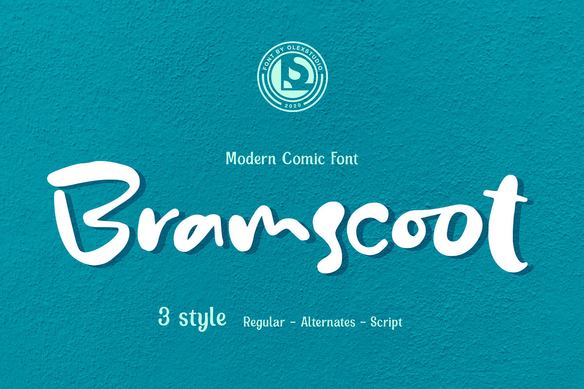 Bramscoot - modern comic, a Script Font by Olexstudio (Photo 1 of 9)