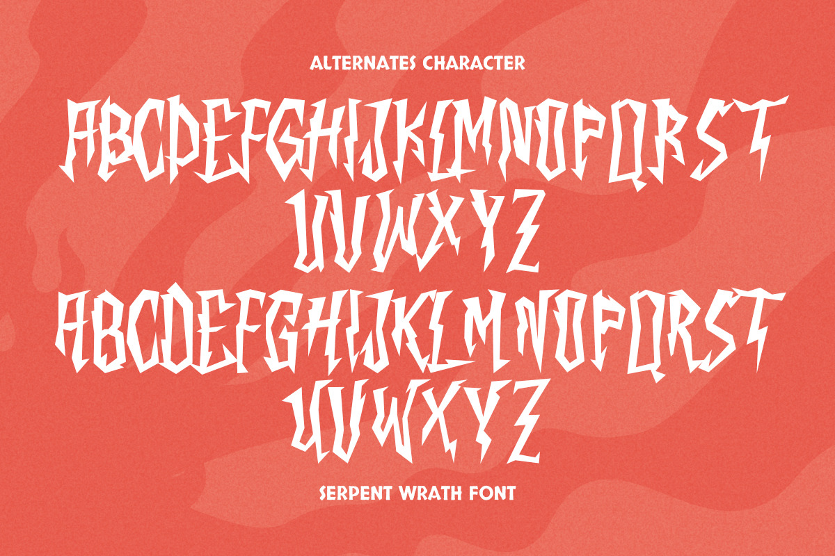 Serpent Wrath - Rock Display Font, a Handwritten Font by Letterhend Studio (Photo 7 of 9)