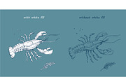 Hand drawn illustrations of sea food, an Illustration by Evgeniia Lanskikh (Thumbnail 3 of 5)