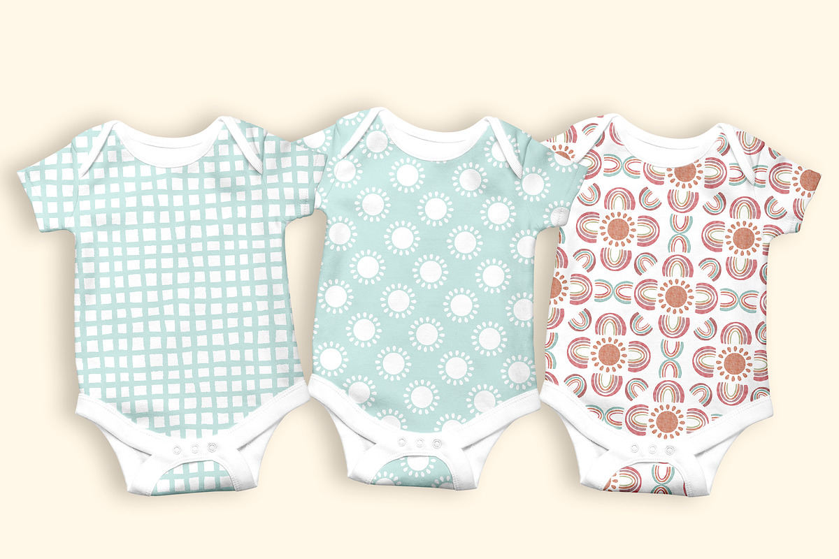 Hand-Drawn Boho Rainbow Patterns Set, a Pattern Graphic by Oksana Dovhopol Art (Photo 5 of 32)