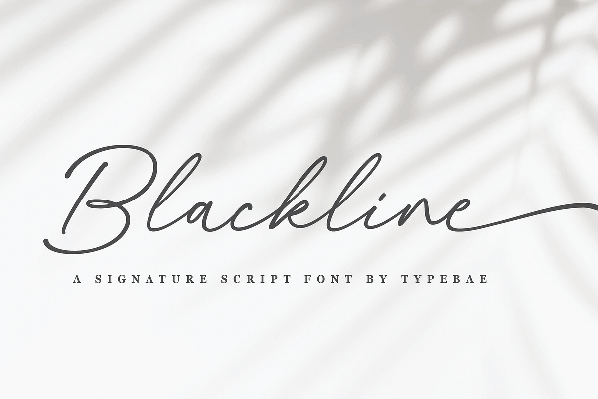 Blackline - Script Font with Swash, a Script Font by Typebae (Photo 1 of 8)