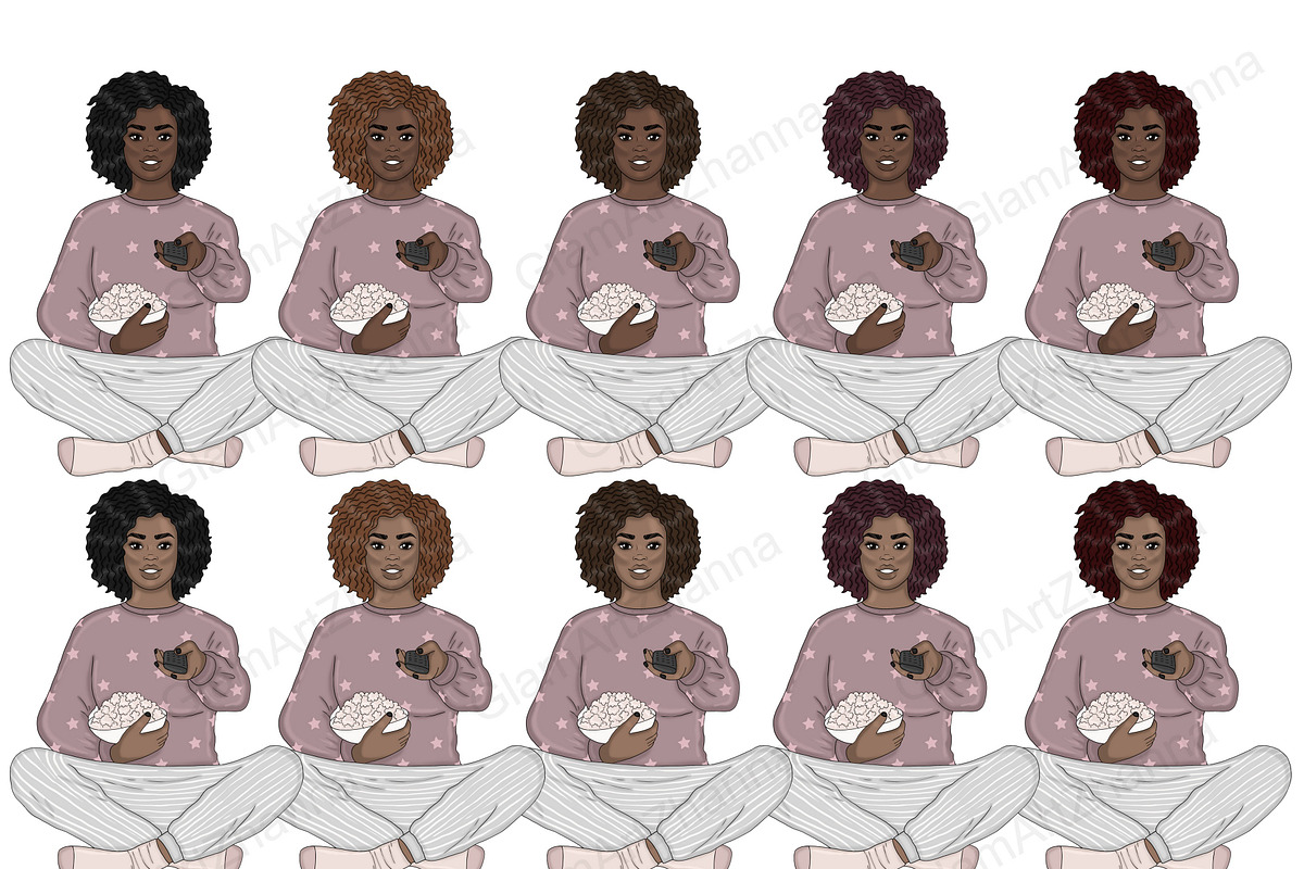 Weekend Girls Clipart, a Person Illustration by GlamArtZhanna (Photo 2 of 5)