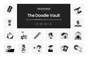 The Animated Doodle Vault, a Solid Icon by Vectors Market