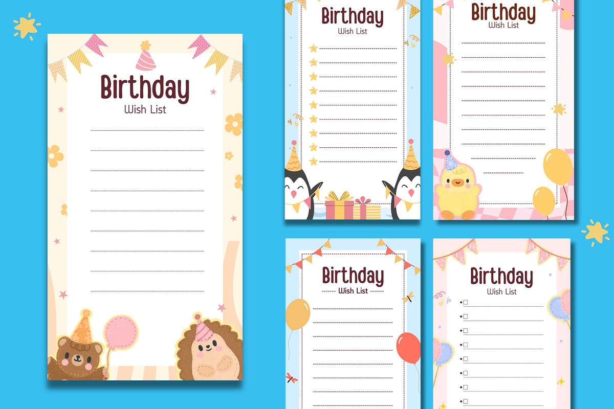Cute Happy Birthday Wish List, a Templates & Theme by TemplateCastleStore (Photo 3 of 9)