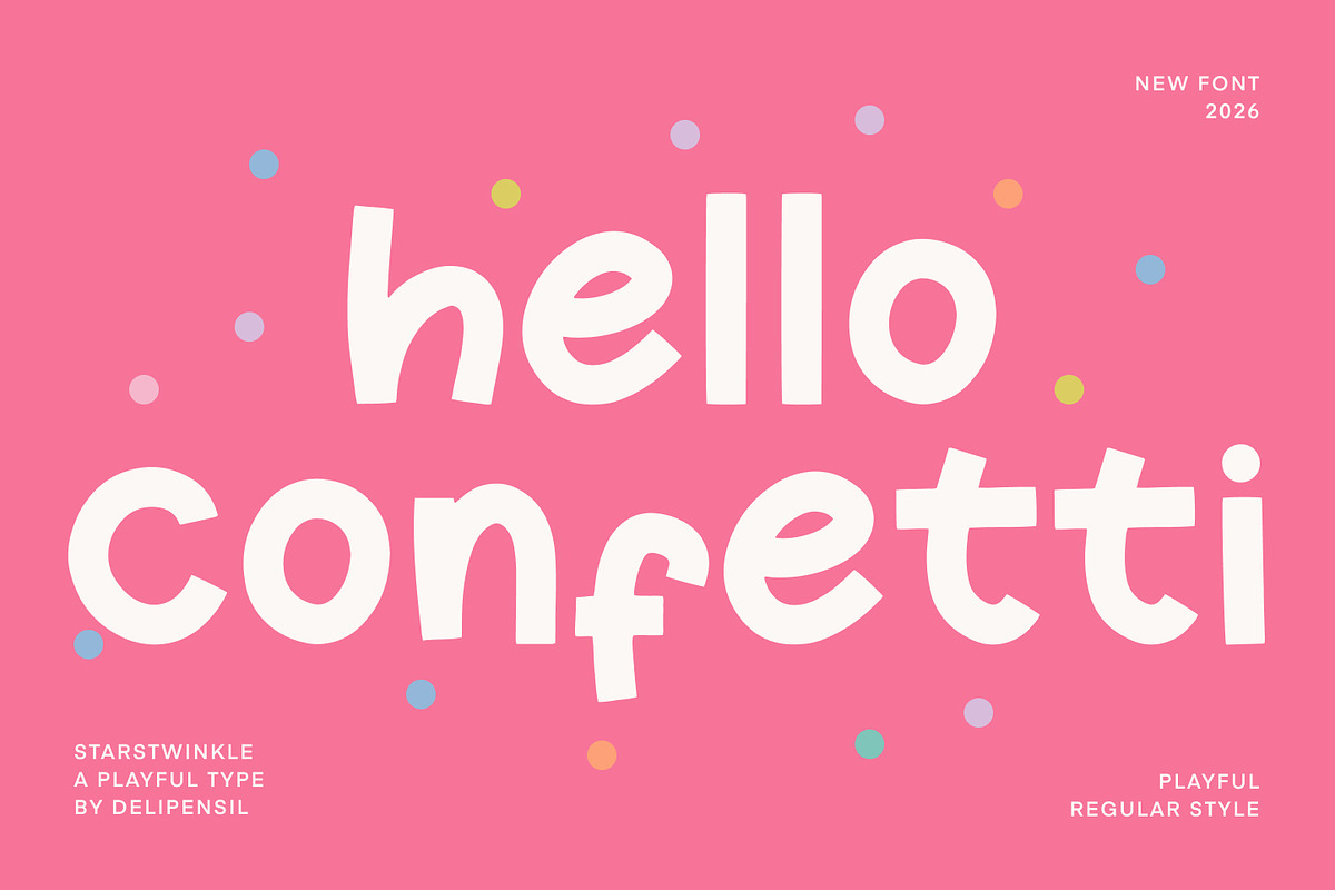Stars Twinkle - A Handwritting Kids, a Handwritten Font by delipensil (Photo 2 of 7)