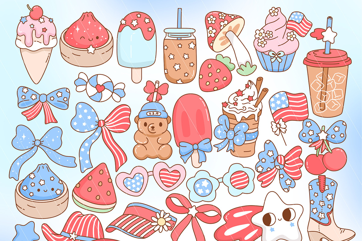 Berry Patriotic: 4th of July Bundle, a Seasonal Illustration by Huxmay (Photo 4 of 7)
