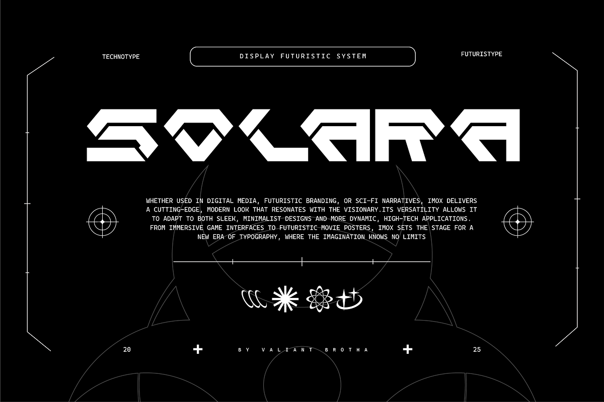 VB Mixow - Futuristic Display Font, a Sans Serif Font by VALIANTBROTHA (Photo 6 of 11)