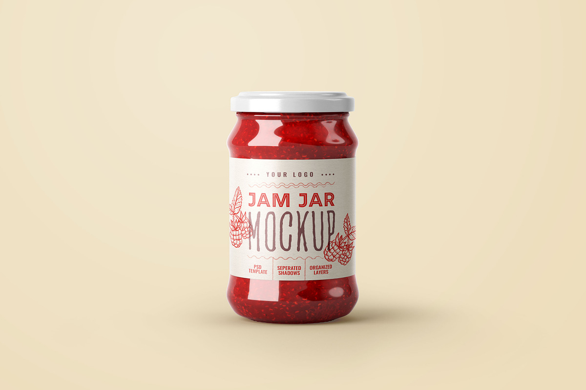 Jam Jar Mockup Set | Label Design, a Cups & Container Mockup by Deeplab (Photo 11 of 15)