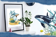 Underwater world watercolor collecti, an Animal Illustration by IrynaPanashii (Thumbnail 12 of 16)