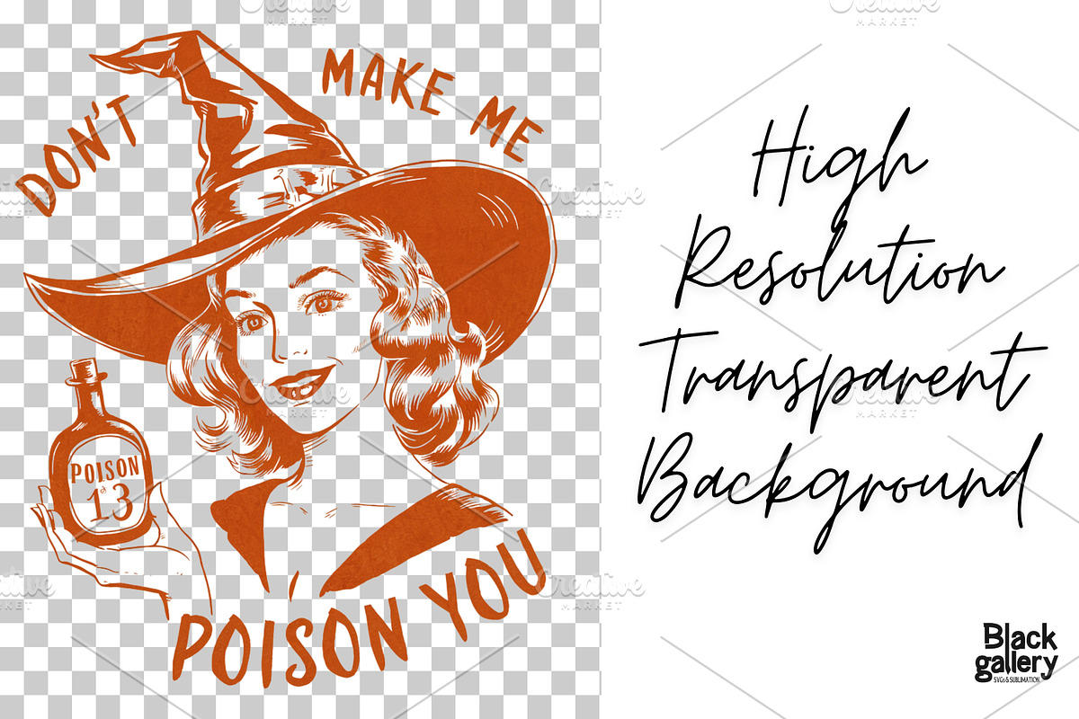 Vintage Halloween Witch PNG Bundle, a Graphic by Clipart Bloom (Photo 10 of 15)