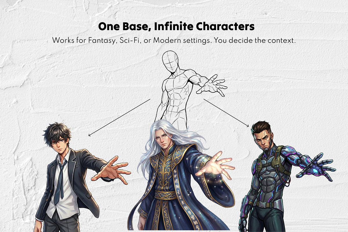 1800+ Male Character Procreate Stamp, a Brush Add-On by Selentaori Studio (Photo 14 of 16)