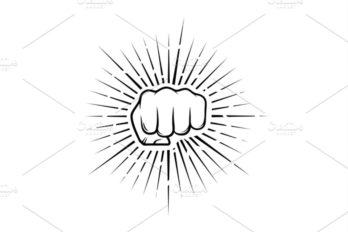 Fist Punch vector illustration, an Illustration by Snipergraphics