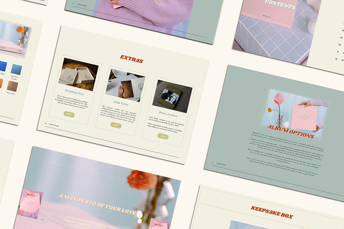 Retro | Album Guide PDF, a Templates & Theme by Studio Leelou (Photo 7 of 10)
