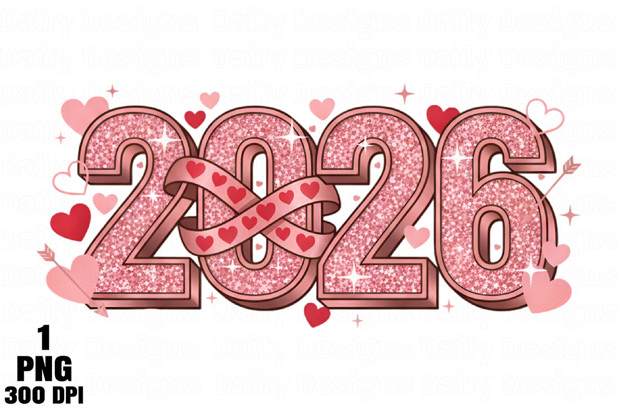 2026 Valentine Sublimation PNG, an Illustration by Daily.Designs (Photo 1 of 5)