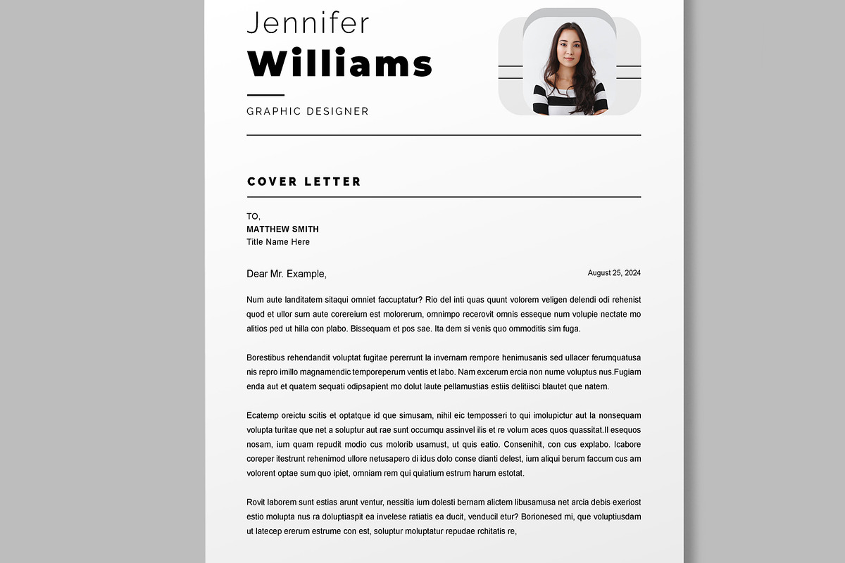 Clean Resume Layout, a Resume Template by MightyDesign (Photo 6 of 9)