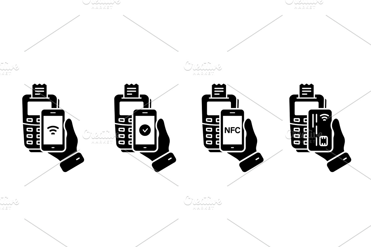 POS Payment Processing Icons, an Object Illustration by Gentle Studio