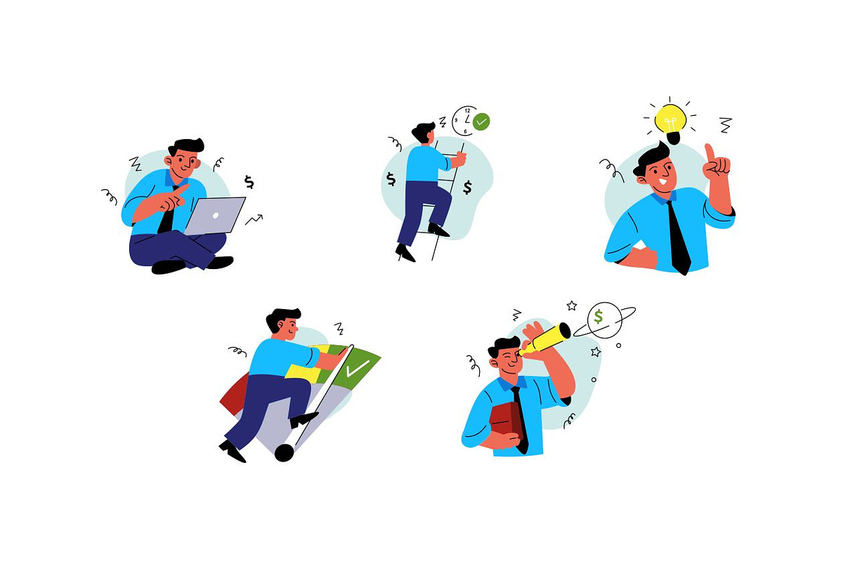 Character Business Style Vol 2, an Object Graphic by SLAB! Design (Photo 2 of 3)