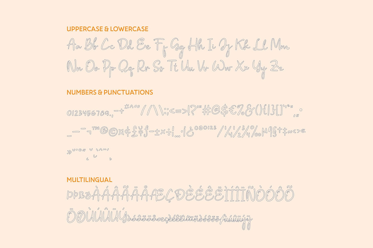 CS Soraya Dashed, a Script Font by Craft Supply Co. (Photo 8 of 8)