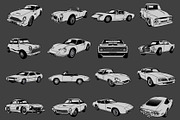 Classic Car Vector Pack vol 4, a Transportation Illustration by The BolzStudio (Thumbnail 7 of 8)