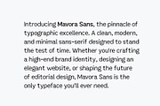 Mavora Sans Typeface - 45 Weights, a Sans Serif Font by HipFonts (Thumbnail 2 of 10)