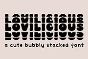 Lovilicious A Bubbly Stacked Font, a Handwritten Font by Prestige Artsy Studio (Thumbnail 1 of 8)