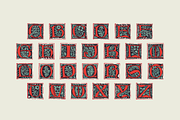 Tractatus Medieval initials font, a Blackletter Font by kaer_shop (Thumbnail 4 of 9)