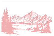 Stylish Mountain Landscape Art, a Finance Illustration by CarWrap design (Thumbnail 3 of 3)