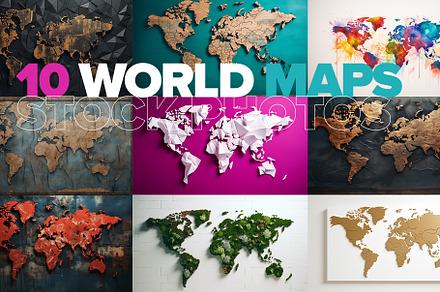 10 World Map Stock Photos