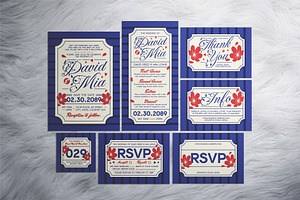 Playful Wedding Invitation Suite, an Invitation Template by The Good Store