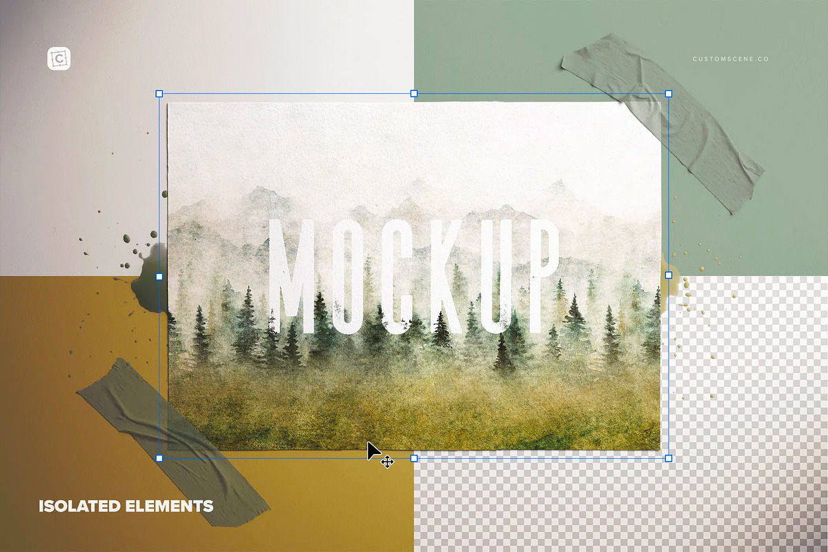A4 Watercolor Paper Mockup, a Product Mockup by Custom Scene (Photo 4 of 10)