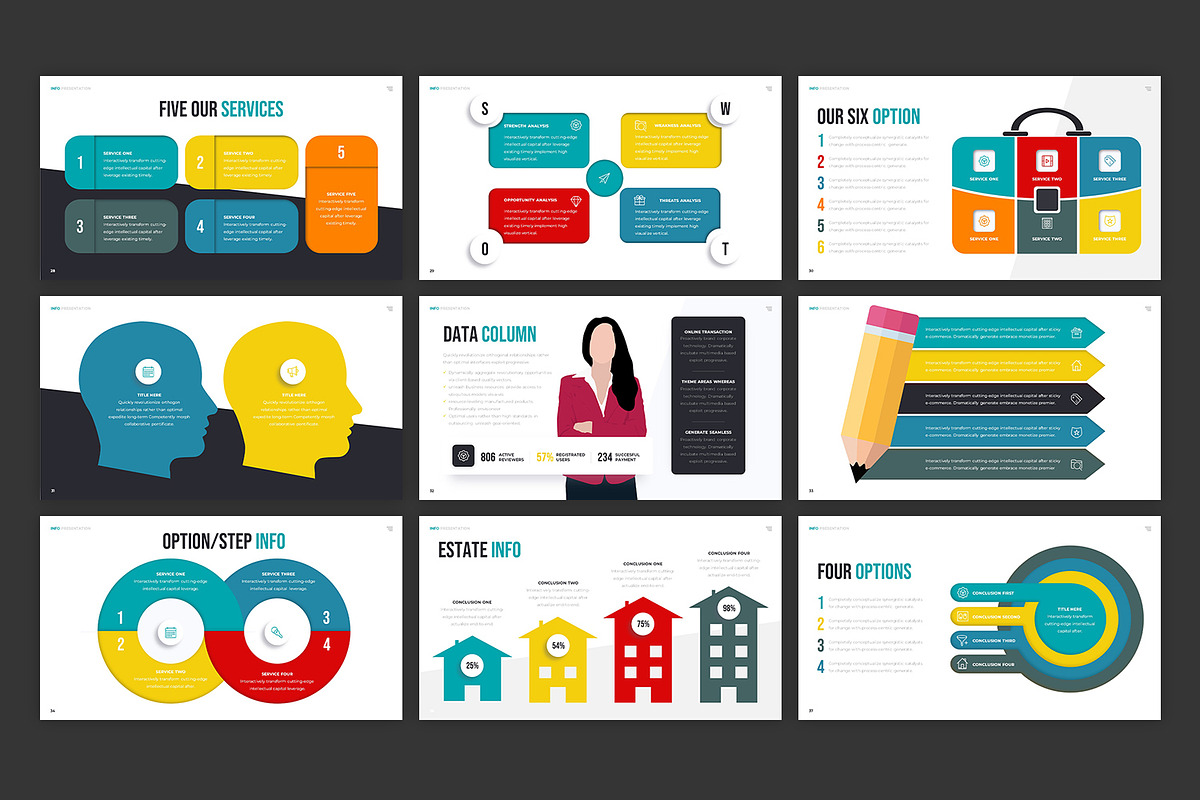 Infographic and Dashboard Presentati, a Presentation Template by Pixel_Vision_Store (Photo 4 of 4)