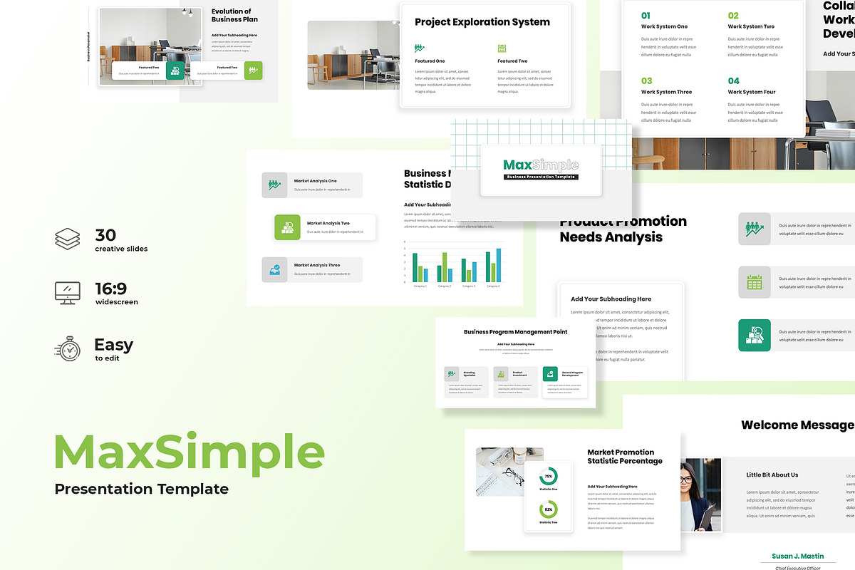 Maxsimple Powerpoint Template, a Presentation Template by TMint Creative
