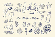 La Dolce Vita - Hand Drawn Food, a Decorative Illustration by Barkova Nadya (Thumbnail 2 of 9)